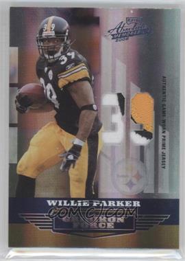 2008 Playoff Absolute Memorabilia - Gridiron Force - Die-Cut Jersey Number Materials Prime #GF-42 - Willie Parker /25