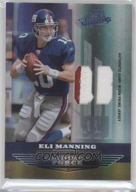 2008 Playoff Absolute Memorabilia - Gridiron Force - Die-Cut Position Materials Prime #GF-44 - Eli Manning /25