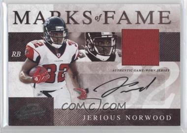 2008 Playoff Absolute Memorabilia - Marks of Fame - Materials Signatures #MOF-9 - Jerious Norwood /25