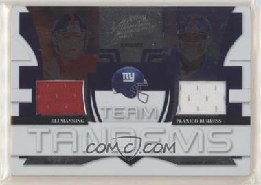 2008 Playoff Absolute Memorabilia - Team Tandems Materials #TTA-4 - Eli Manning, Plaxico Burress /100