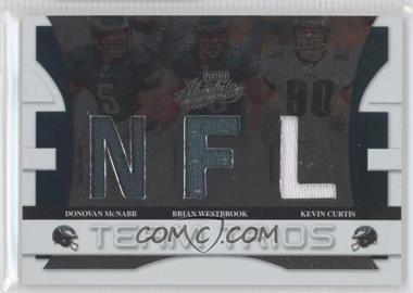 2008 Playoff Absolute Memorabilia - Team Trios Die-Cut Materials - NFL #TTR-19 - Donovan McNabb, Brian Westbrook, Kevin Curtis /100