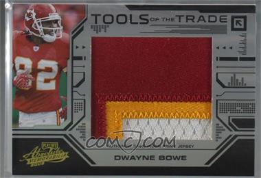 2008 Playoff Absolute Memorabilia - Tools of the Trade - Jumbo Black Materials Prime #TOTT50 - Dwayne Bowe /10 [Noted]
