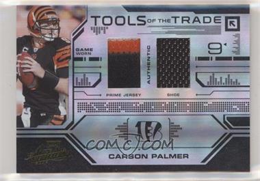 2008 Playoff Absolute Memorabilia - Tools of the Trade - Spectrum Black Double Materials Prime #TOTT3 - Carson Palmer /18