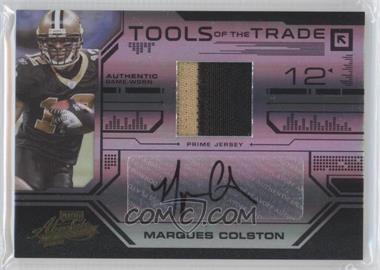 2008 Playoff Absolute Memorabilia - Tools of the Trade - Spectrum Black Materials Signatures #TOTT38 - Marques Colston /10