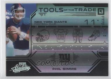 2008 Playoff Absolute Memorabilia - Tools of the Trade - Spectrum Black #TOTT23 - Phil Simms /10