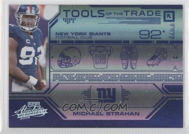 2008 Playoff Absolute Memorabilia - Tools of the Trade - Spectrum Blue #TOTT13 - Michael Strahan /50