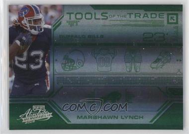 2008 Playoff Absolute Memorabilia - Tools of the Trade - Spectrum Green #TOTT48 - Marshawn Lynch /25