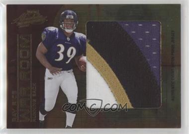 2008 Playoff Absolute Memorabilia - War Room - Jumbo Materials Prime Donruss-Playoff Show Stamp #WR-32 - Ray Rice /1