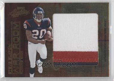 2008 Playoff Absolute Memorabilia - War Room - Jumbo Materials Prime #WR-33 - Steve Slaton /25