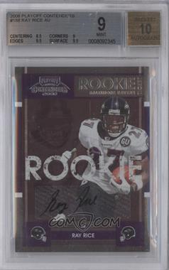 2008 Playoff Contenders - [Base] #188 - Ray Rice [BGS 9 MINT]