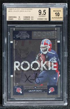 2008 Playoff Contenders - [Base] #225 - Xavier Omon /124 [BGS 9.5 GEM MINT]