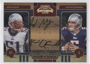 2008 Playoff Contenders - Draft Class - Black Signatures #22 - Jerod Mayo, Kevin O'Connell /10