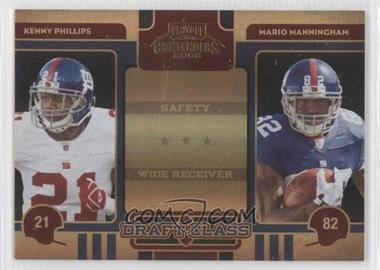 2008 Playoff Contenders - Draft Class - Black #24 - Kenny Phillips, Mario Manningham /50