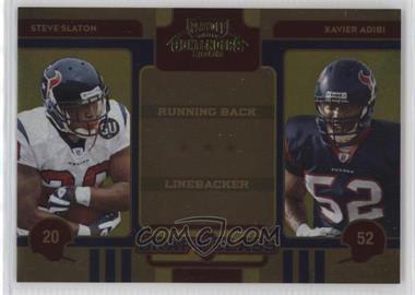 2008 Playoff Contenders - Draft Class - Gold #16 - Steve Slaton, Xavier Adibi /100