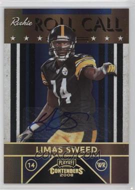 2008 Playoff Contenders - Rookie Roll Call - Black Signatures #16 - Limas Sweed /25