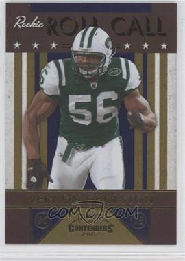 2008 Playoff Contenders - Rookie Roll Call - Gold #1 - Vernon Gholston /100