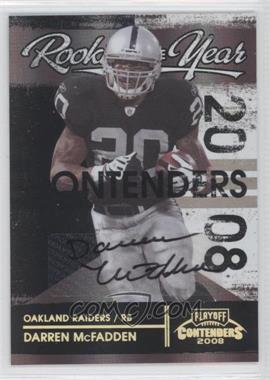 2008 Playoff Contenders - Rookie of the Year Contenders - Black Signatures #3 - Darren McFadden /25