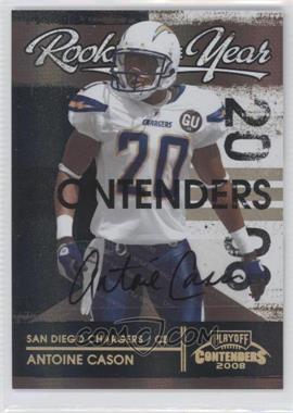 2008 Playoff Contenders - Rookie of the Year Contenders - Black Signatures #35 - Antoine Cason /25