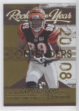 2008 Playoff Contenders - Rookie of the Year Contenders - Gold #25 - Jerome Simpson /100