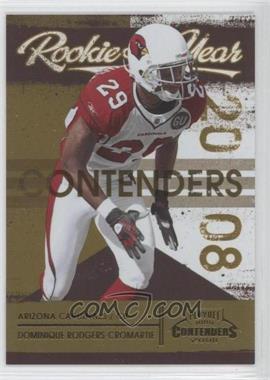 2008 Playoff Contenders - Rookie of the Year Contenders - Gold #33 - Dominique Rodgers-Cromartie /100