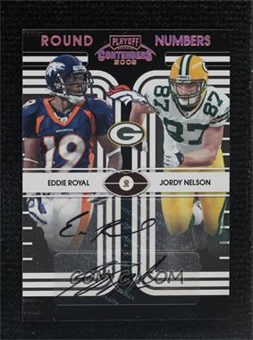 2008 Playoff Contenders - Round Numbers - Black Signatures #12 - Eddie Royal, Jordy Nelson /10