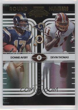 2008 Playoff Contenders - Round Numbers - Black #11 - Donnie Avery, Devin Thomas /50