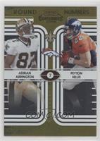 Adrian Arrington, Peyton Hillis [EX to NM] #/100