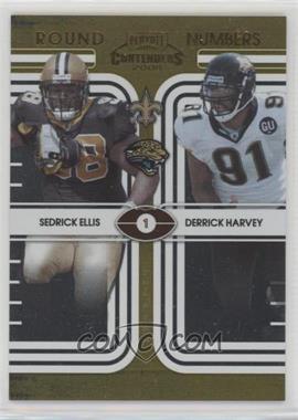 2008 Playoff Contenders - Round Numbers - Gold #9 - Sedrick Ellis, Derrick Harvey /100