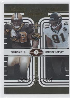 2008 Playoff Contenders - Round Numbers - Gold #9 - Sedrick Ellis, Derrick Harvey /100