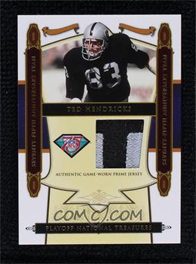 2008 Playoff National Treasures - 75th Anniversary Team - Material Prime #22 - Ted Hendricks /4