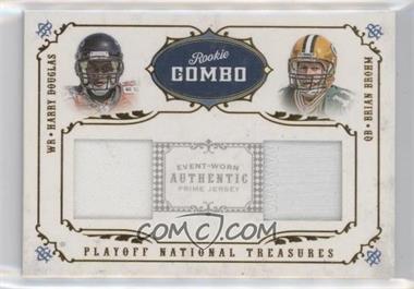 2008 Playoff National Treasures - Rookie Combo Materials - Prime #1 - Harry Douglas, Brian Brohm /25