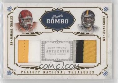 2008 Playoff National Treasures - Rookie Combo Materials - Prime #6 - Jamaal Charles, Limas Sweed /25 [Good to VG‑EX]