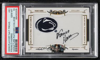 2008 Playoff National Treasures - Signature Patches - College Logo #61 - Franco Harris /26 [PSA 10 GEM MT]