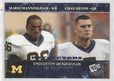 2008 Press Pass - [Base] - Blue Reflectors #93 - Teammates - Chad Henne, Mario Manningham