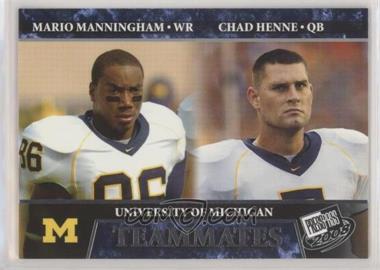 2008 Press Pass - [Base] #93 - Teammates - Chad Henne, Mario Manningham [EX to NM]