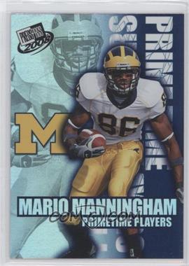 2008 Press Pass - Primetime Players #PP-14 - Mario Manningham