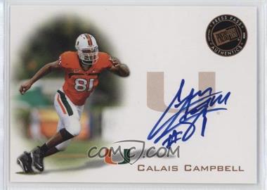 2008 Press Pass - Signings - Bronze #PPS-CC - Calais Campbell