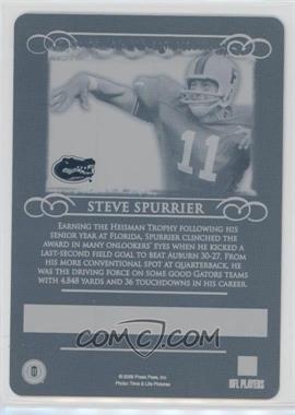 2008 Press Pass Legends - [Base] - Printing Plate Cyan Back #59 - Steve Spurrier /1