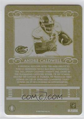 2008 Press Pass Legends - [Base] - Printing Plate Yellow Back #9 - Andre Caldwell /1