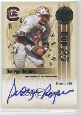 2008 Press Pass Legends Bowl Edition - Top 25 Autographs - Emerald #T25-25 - George Rogers /52
