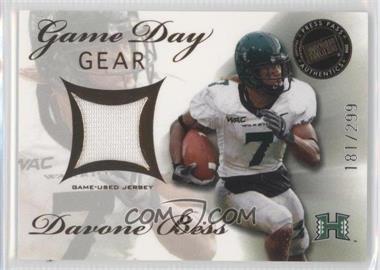 2008 Press Pass SE - Game Day Gear - Gold #GDG-DB.1 - Davone Bess /299
