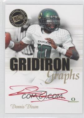 2008 Press Pass SE - Gridiron Graphs - Red Ink #GG-DD - Dennis Dixon