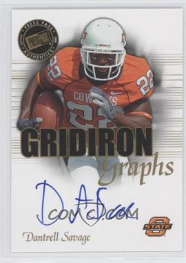 2008 Press Pass SE - Gridiron Graphs #GG-DS - Dantrell Savage