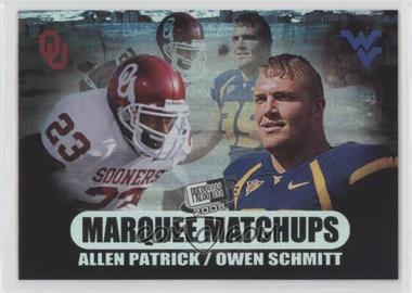 2008 Press Pass SE - Marquee Matchups #MM-20 - Owen Schmitt, Allen Patrick