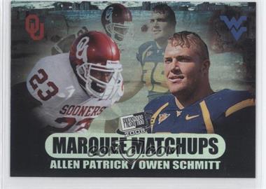 2008 Press Pass SE - Marquee Matchups #MM-20 - Owen Schmitt, Allen Patrick