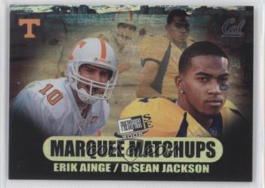 2008 Press Pass SE - Marquee Matchups #MM-4 - Erik Ainge, DeSean Jackson