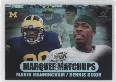 2008 Press Pass SE - Marquee Matchups #MM-7 - Dennis Dixon, Mario Manningham