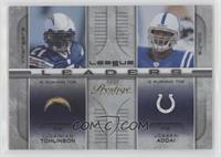 LaDainian Tomlinson, Joseph Addai, Adrian Peterson, Clinton Portis #/100