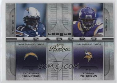 2008 Prestige - League Leaders - Holo-Foil #LL-6 - LaDainian Tomlinson, Adrian Peterson /25