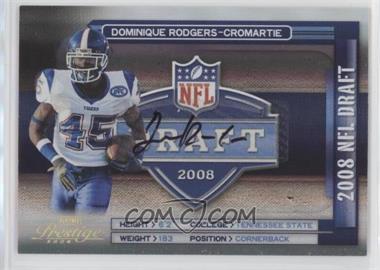 2008 Prestige - NFL Draft - Signatures #NFL-15 - Dominique Rodgers-Cromartie /100